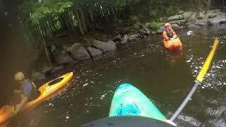 Whitewater Kayaking the Peshtigo River 6 25 21 Roaring Horserace Rapids 5 Foot Falls Wisconsin