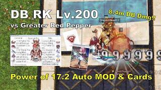 BB iRO DB RK Lv.200 - 8.4m DB Dmg - vs Greater Red Pepper - IRO Chaos