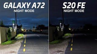 Samsung Galaxy A72 vs Samsung Galaxy S20 FE  Night Mode  Camera Test