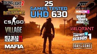 Intel UHD Graphics 630 In 2022  Test In 25 Games  #uhd630