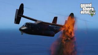 GTA 5 Airplane Crashes & Shootdowns #9  V-22 Osprey  GTA5 RP