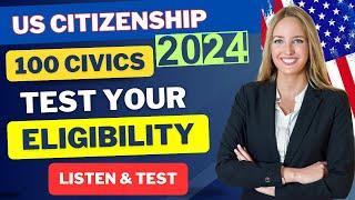 New 100 Civics Test Questions & Answers for US Citizenship Interview 2024 No Answers - SELF Test