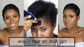 How I Cut Relax & Style My Short Hair At Home Pixie Cut