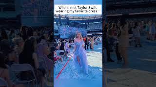 When I met #taylorswift  wearing my favorite dress…  codelady15 off #erastourtaylorswift #music