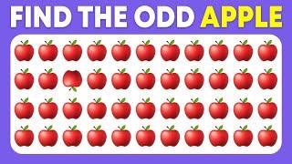 Find The Odd Emoji Out - Fruit Edition   Spot The Difference Emoji Quiz  Easy Medium Hard