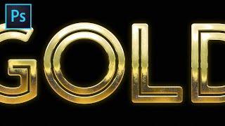 Ultimate Gold Text Effect  Photoshop Tutorial