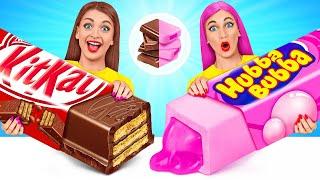 Bubble Gum vs Chocolate Food Challenge #3 by Multi DO Challenge