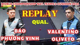 Bao Phương Vinh vs Valentino Oliveto  Qual.  World Championship Nat. Teams 3-Cushion 2024