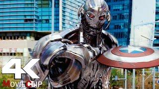 Captain America Vs Ultron - Fight Scene In Hindi - Avengers Age Of Ultron Movie Clip HD