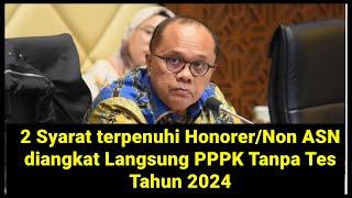 2 Syarat Tenaga Honorer Diangkat langsung jadi PPPK Tanpa Tes Tahun 2024