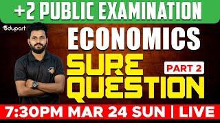 Plus Two Economics Public Exam  Sure Questions  Eduport Commerce & Humanities