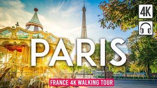 PARIS France Walking Tour with Captions 4K60fps