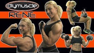 BICEP PEAKS female bodybuilder RENE MARVEN weight lifting LOOK