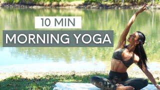 10 MIN MORNING YOGA FLOW  Stretch Routine To Wake Up & Feel Good