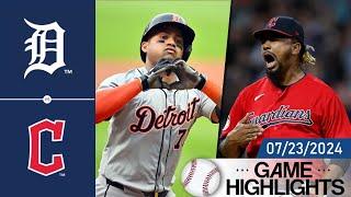 Detroit Tigers vs Cleveland Guardians Game Highlights 07232024  MLB Highlights 2024