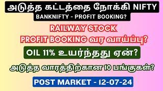 அடுத்த கட்டத்தை நோக்கி NIFTY  Post Market - 12-07-24  Oil  Railtel  Banknifty  Coforge  TCS