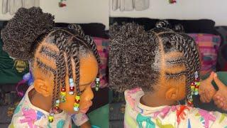 Simple & easy kids afro hairstyle 4c natural hairstyle #naturalhair #4chair #hairstyle #curlyhair