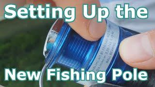 How to String Rig and Set Up a New Fishing Rod with Line Bobber Weights and Hook