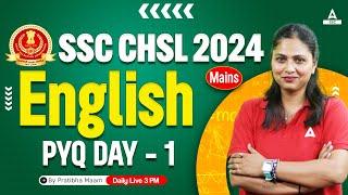 SSC CHSL 2024  SSC CHSL Mains English By Pratibha Mam  Previous Year Questions #1
