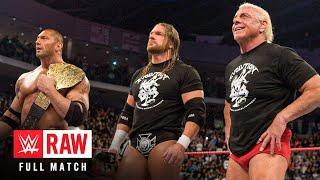 FULL MATCH — Batista Ric Flair & Triple H vs. Edge Randy Orton & Umaga Raw Dec. 10 2007