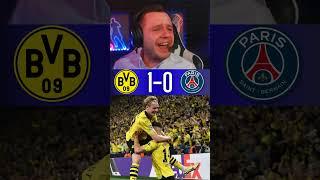 DORTMUND SCHLÄGT PSG  WAHNSINN #championsleague #cl #ucl #bvb #dortmund #psg #shorts #reaction