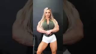 Female Bodybuilder Female With Full Jacked Arms  #shorts #femalefitness #fitness #fbb