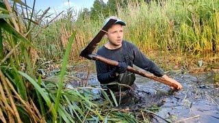 Расчистка речки вручную. Скоро буду плавать на лодке