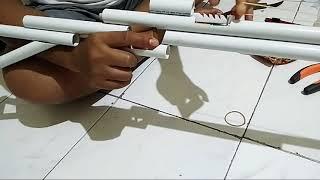 senjata mainan pvc peluru karet Rubber gun   DIY