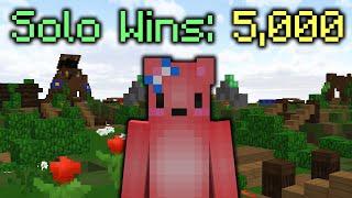 hitting 5000 solo wins hypixel bedwars