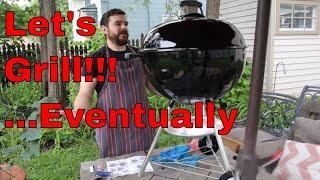 HOW TO SET UP YOUR GRILL - unboxing the Weber 22 inch 56 cm kettle charcoal grill assembly