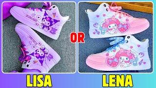 Lisa or Lena #6   Kuromi Vs My Melody  WHAT WOULD YOU CHOOSE? #lisa #lena #lisaorlena #viral