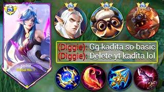 HOW TO PLAY KADITA AGAINST ESTES & DIGGIE IN SOLO RANK GAME  KADITA TUTORIAL GAMEPLAY - MLBB