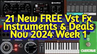 21 Best New FREE Effect Plugins Instruments Samples & Black Friday Deals - NOVEMBER 2024 Week 1