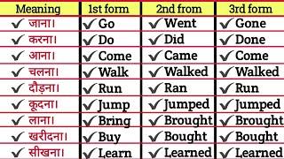 60 Common Verb Forms in English  Verbs in English Grammar  V1 V2 V3 Verbs List  Verb List