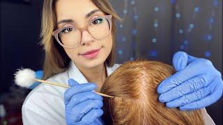 ASMR Doctor Scalp & Lice Check Inspection Exam Roleplay Medical Examination Glove Sounds Massage