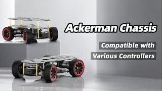 Ackerman Robot Car Chassis with Dual Encoder Motor for Various Controllers