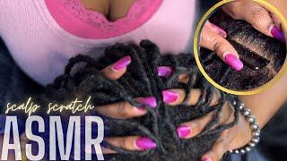ASMR BUILD-UP BUST  itchy scalp scratching  hair play flakes + lint picking  ASMR HAIR PLAY