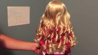 How to Curl Your American Girl Dolls Hairs with Curly Hair