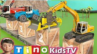 Construction Vehicles Assembly Show - Trucks for Kids  Excavator Cement Truck Bulldozer etc.