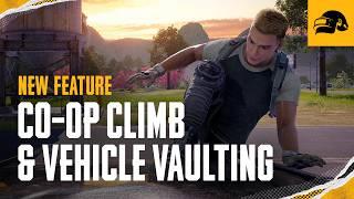 PUBG  New Feature - Co-op Climb & Vehicle Vaulting