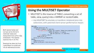 COL7 Using Collections in SQL Statements