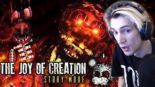 WARNING HES COMING FOR US ALL  xQc Plays The Joy of Creation FNAF Horror Game  xQcOW