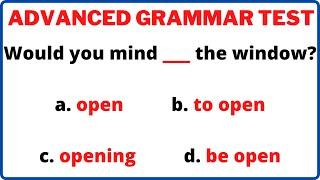 DifficultAdvanced English Grammar Quiz- 30 Question Level Test  English MasterClass #learnenglish