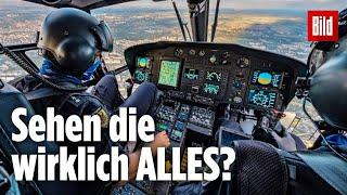 Im Helikopter der Bundespolizei So sieht ein Polizei-Einsatz von oben aus