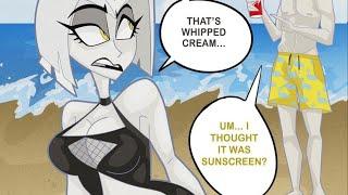 The Beach Adam X Lute  Hazbin Hotel Comic Dub