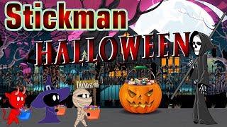 Stickman mentalist. Scary Halloween.