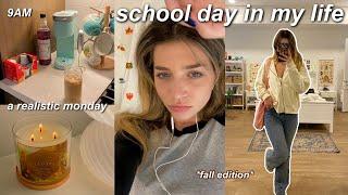 SCHOOL DAY IN MY LIFE fall edition  school vlog studying fall weather