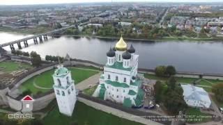 Аэросъемка города Псков Кремль