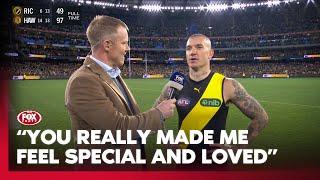 I felt so loved INCREDIBLE SCENES as Dusty reflects after game 300  Fox Footy