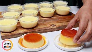 Without Oven 10 minutes 3 ingredient Egg Pudding  Caramel Egg Pudding by Lunch Box